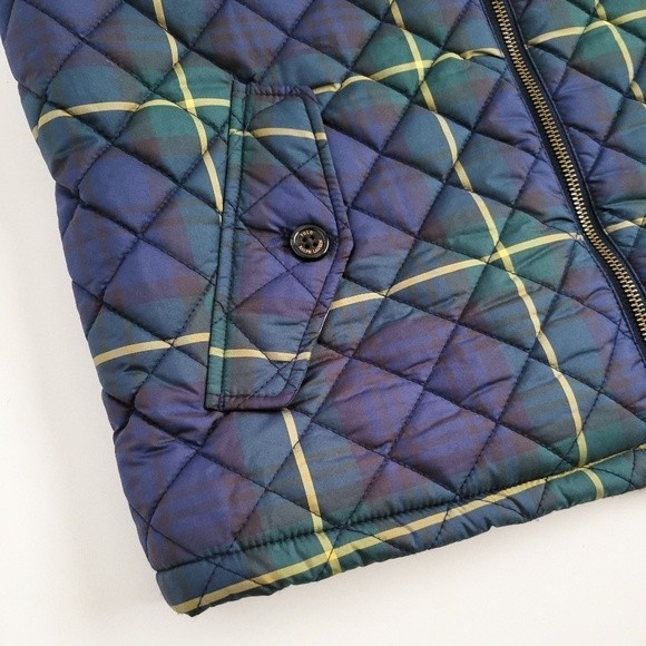 NEW Polo Ralph Lauren Puffer Vest Tartan Plaid Boys L Navy Blue Green NWOT - Picture 6 of 10